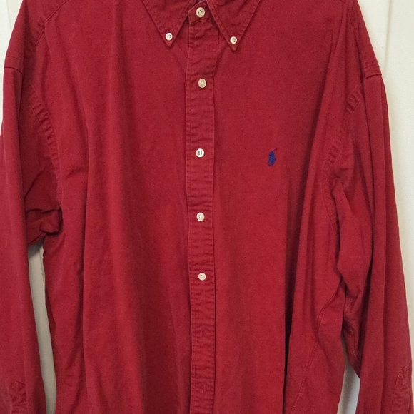 Polo Ralph Lauren Other - Vintage Polo by Ralph Lauren Red Long-Sleeve Button-Down Shirt